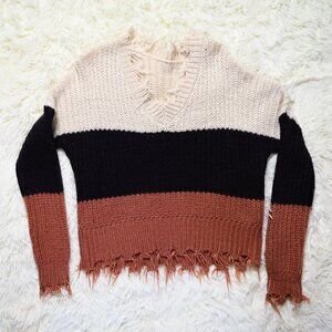Distressed sweater